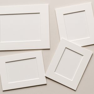 Mat board with a single cut