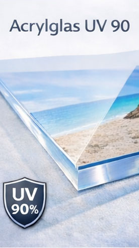 Acryl-Glas 90% UV-Schutz