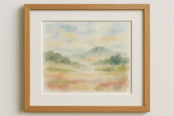 Das Passepartout schützt das Bild vor Feuchtigkeit und dem Bilderrahmenglas